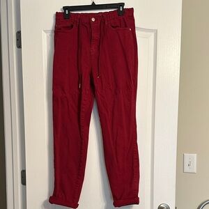 Judy Blue Garment Dyed Burgundy Joggers